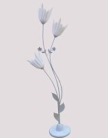 Торшер напольный фигурный (светильник) Мелодия Света плафоны из стекла Белый картинка 